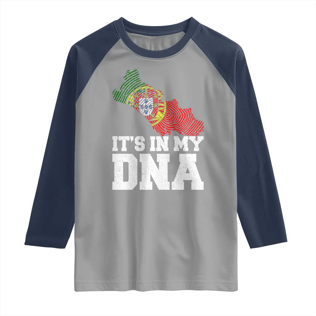Its in My DNA Portugal Raglan Shirt Portuguese Flag Portugal Boy Girl Gift - Wonder Print Shop
