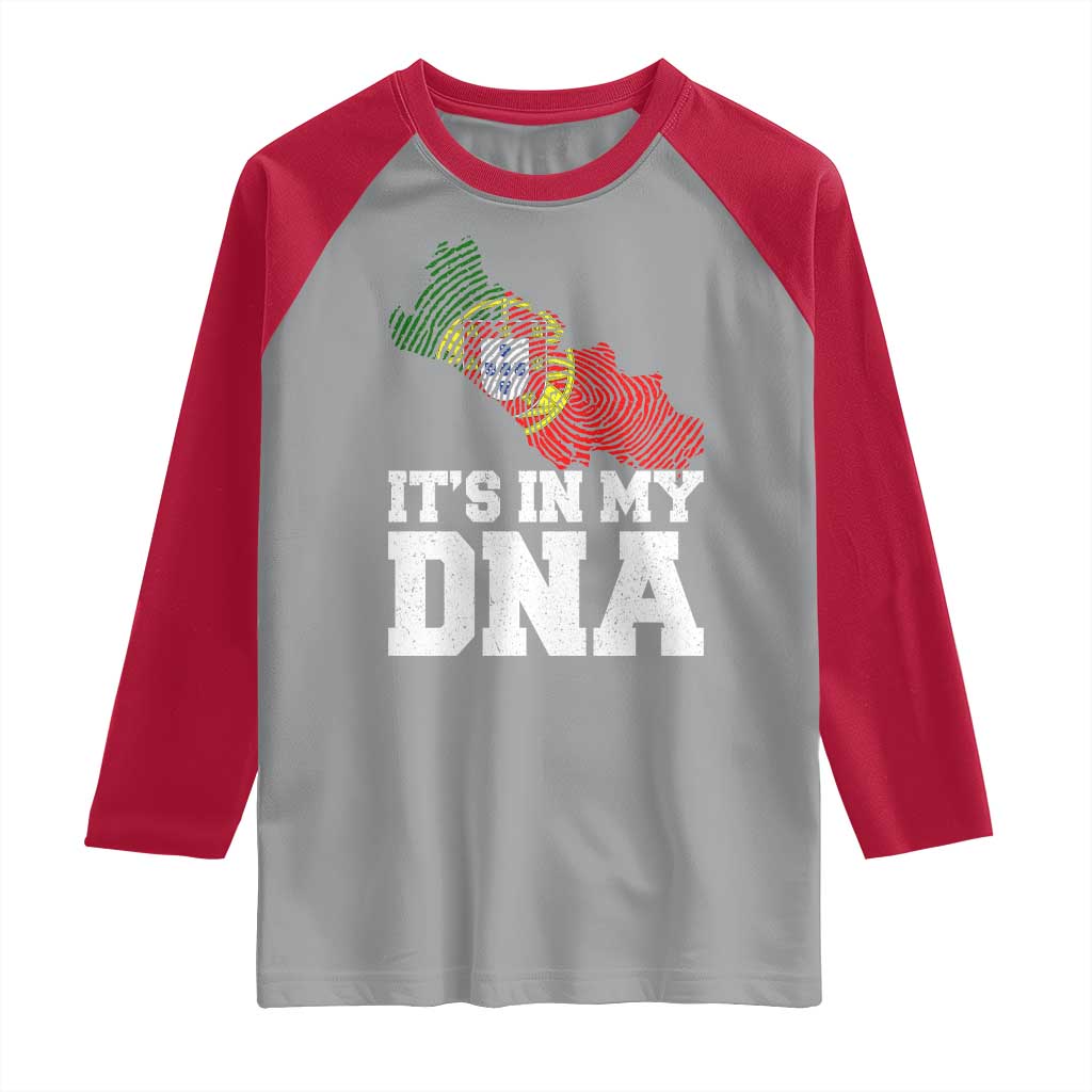 Its in My DNA Portugal Raglan Shirt Portuguese Flag Portugal Boy Girl Gift - Wonder Print Shop