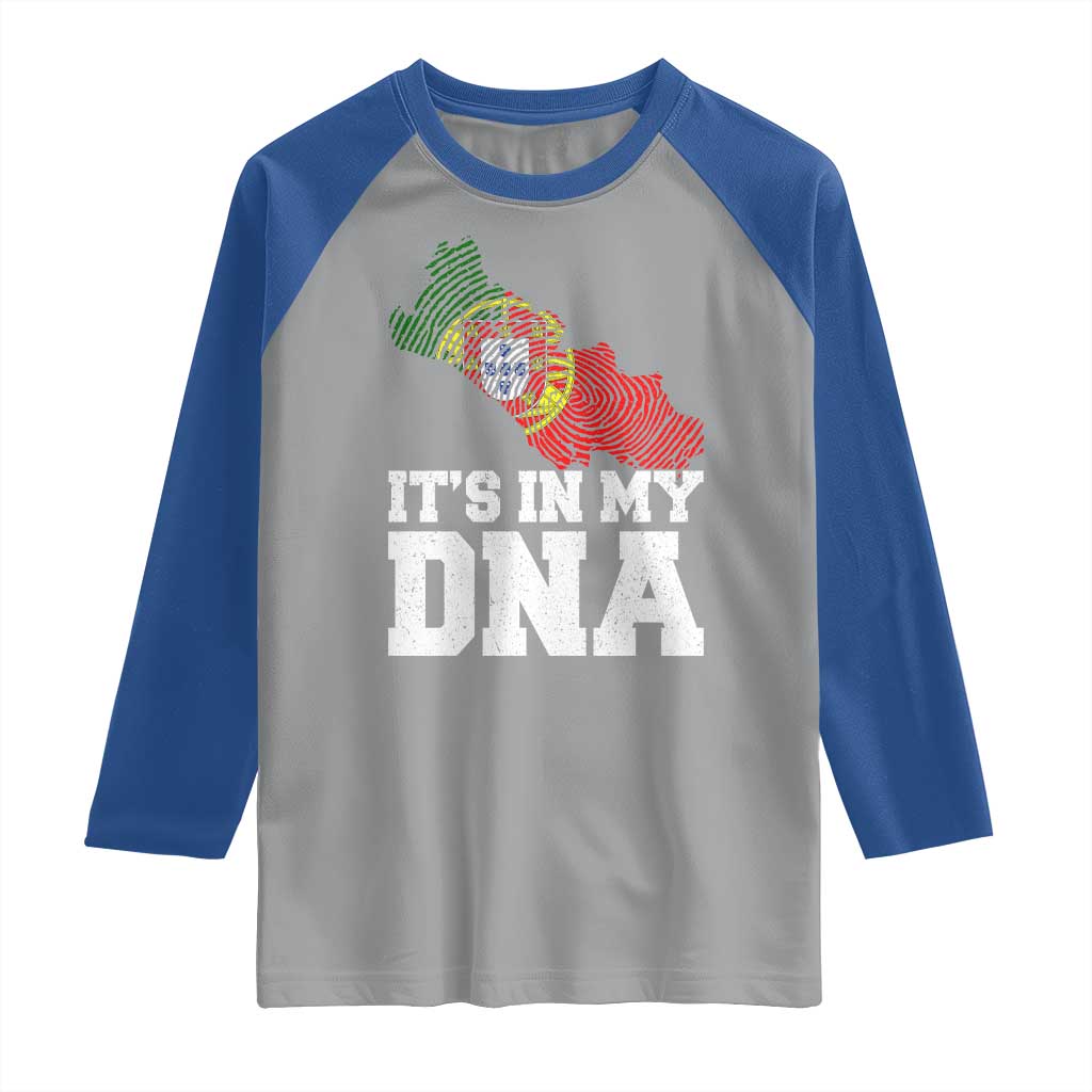 Its in My DNA Portugal Raglan Shirt Portuguese Flag Portugal Boy Girl Gift - Wonder Print Shop