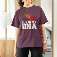 Its in My DNA Portugal T Shirt For Women Portuguese Flag Portugal Boy Girl Gift - Wonder Print Shop