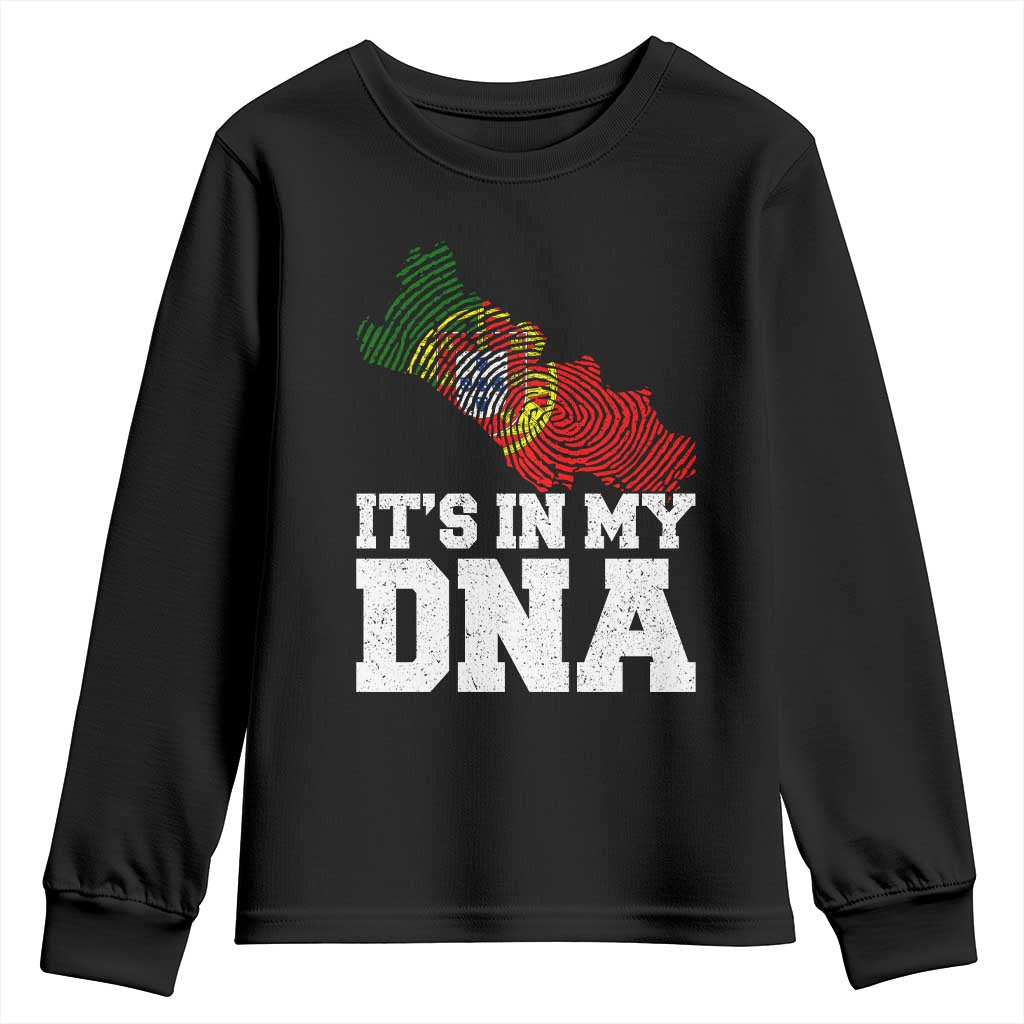 Its in My DNA Portugal Youth Sweatshirt Portuguese Flag Portugal Boy Girl Gift - Wonder Print Shop