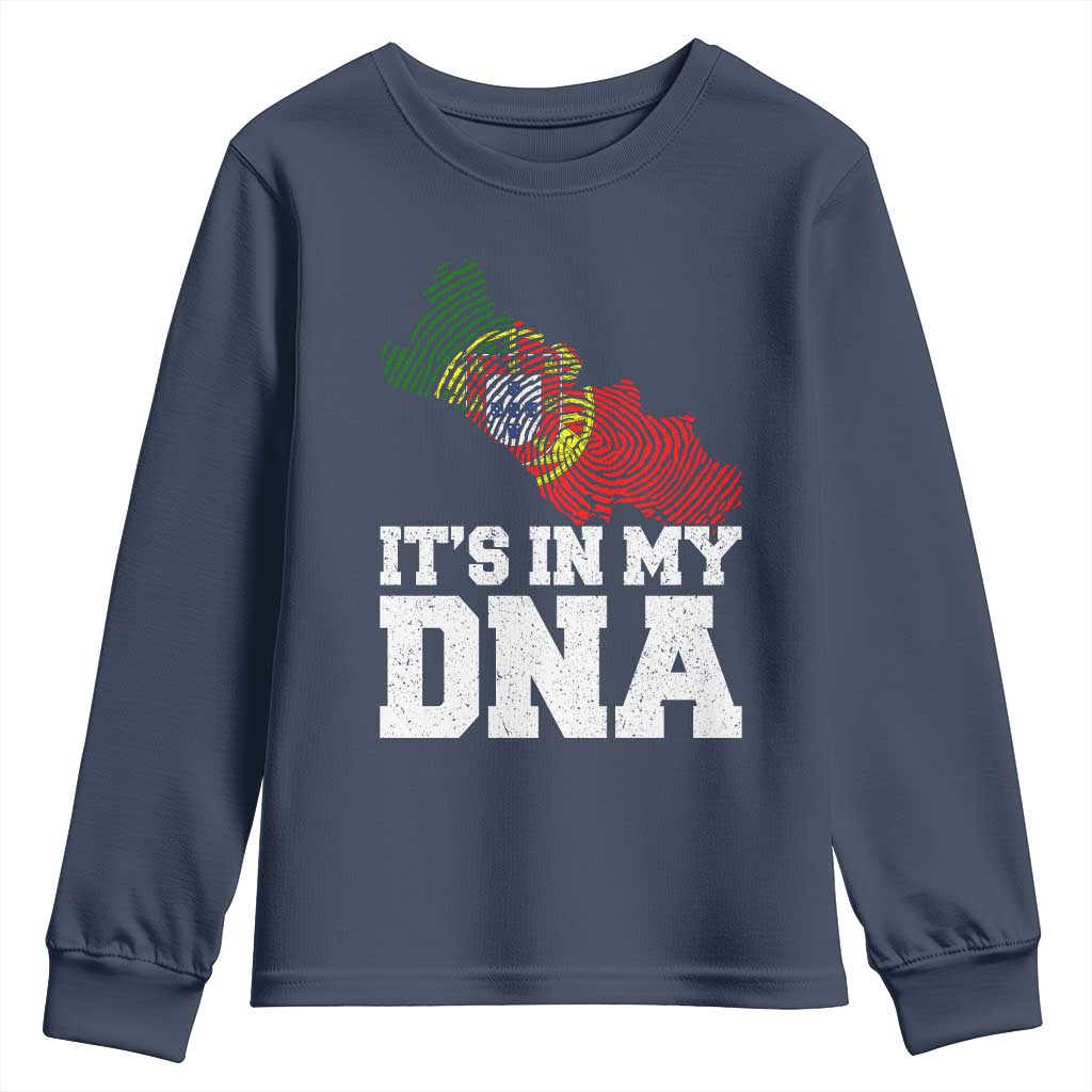 Its in My DNA Portugal Youth Sweatshirt Portuguese Flag Portugal Boy Girl Gift - Wonder Print Shop