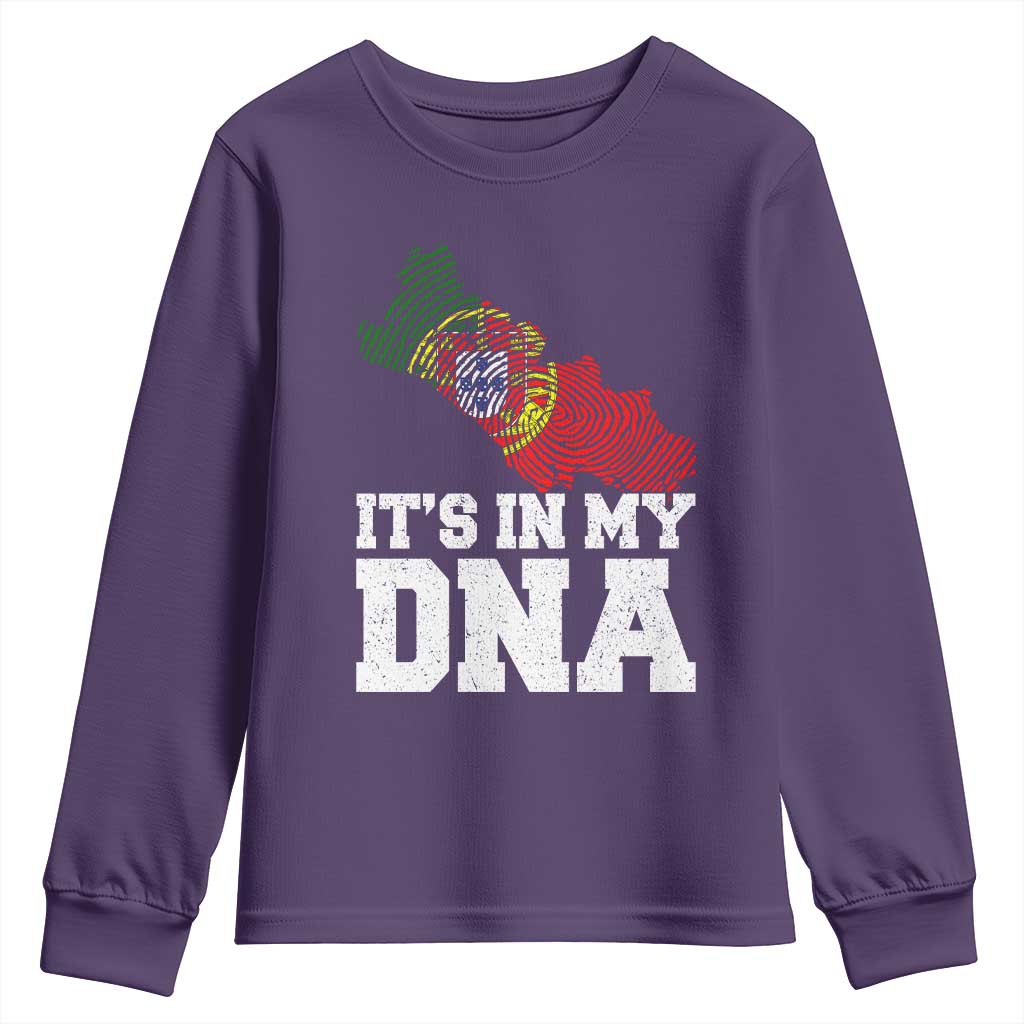 Its in My DNA Portugal Youth Sweatshirt Portuguese Flag Portugal Boy Girl Gift - Wonder Print Shop