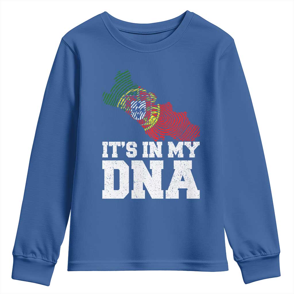 Its in My DNA Portugal Youth Sweatshirt Portuguese Flag Portugal Boy Girl Gift - Wonder Print Shop