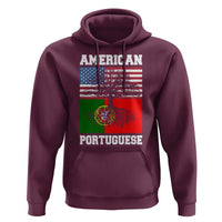 American Grown Portuguese Roots Hoodie Distressed Tree Portugal USA Flag - Wonder Print Shop