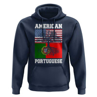 American Grown Portuguese Roots Hoodie Distressed Tree Portugal USA Flag - Wonder Print Shop