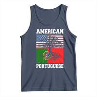 American Grown Portuguese Roots Tank Top Distressed Tree Portugal USA Flag - Wonder Print Shop
