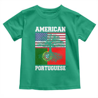 American Grown Portuguese Roots Toddler T Shirt Distressed Tree Portugal USA Flag - Wonder Print Shop