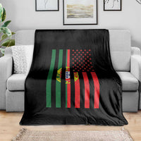 Portuguese Flag Throw Blanket Vintage USA Flag Portugal Pride Gifts - Wonder Print Shop