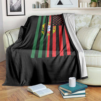 Portuguese Flag Throw Blanket Vintage USA Flag Portugal Pride Gifts - Wonder Print Shop