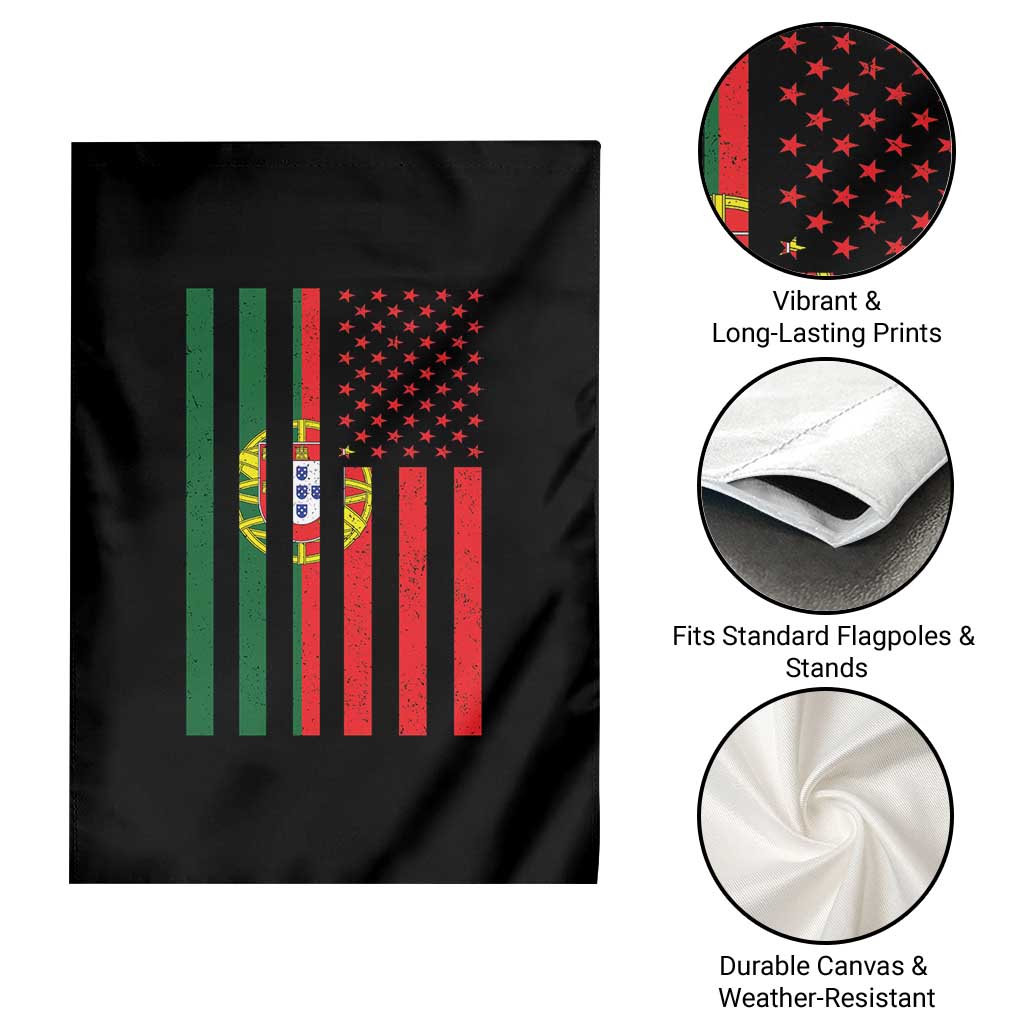 Portuguese Flag Garden Flag Vintage USA Flag Portugal Pride Gifts - Wonder Print Shop