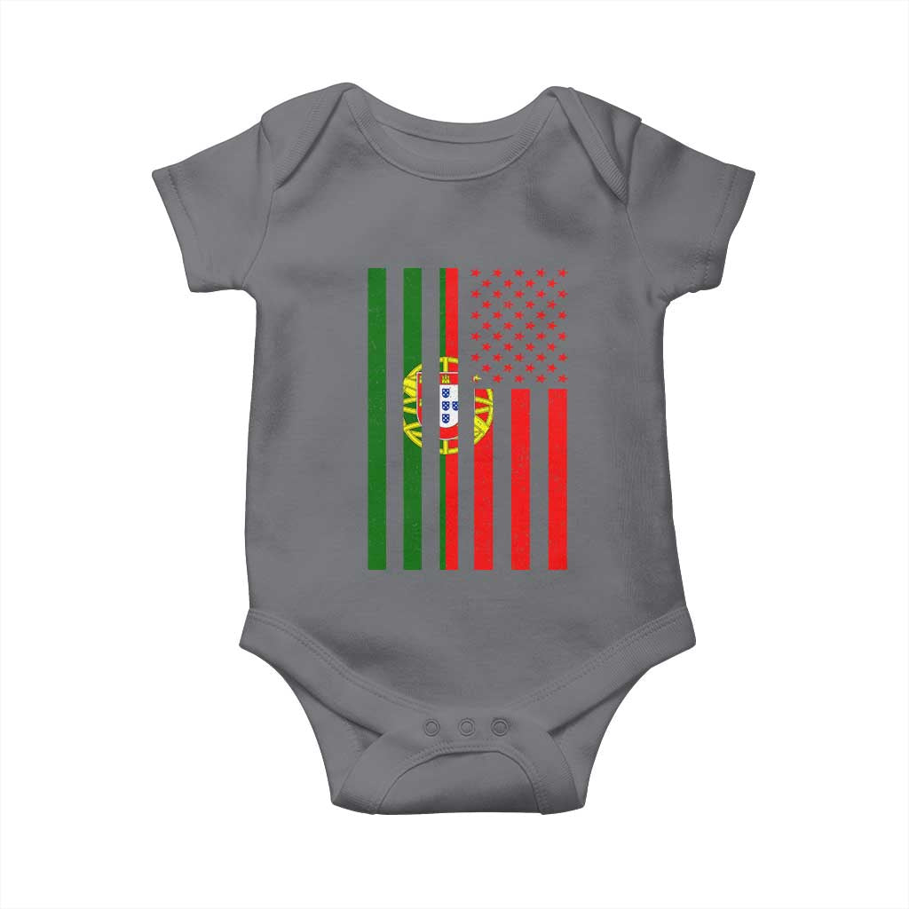 Portuguese Flag Baby Onesie Vintage USA Flag Portugal Pride Gifts - Wonder Print Shop