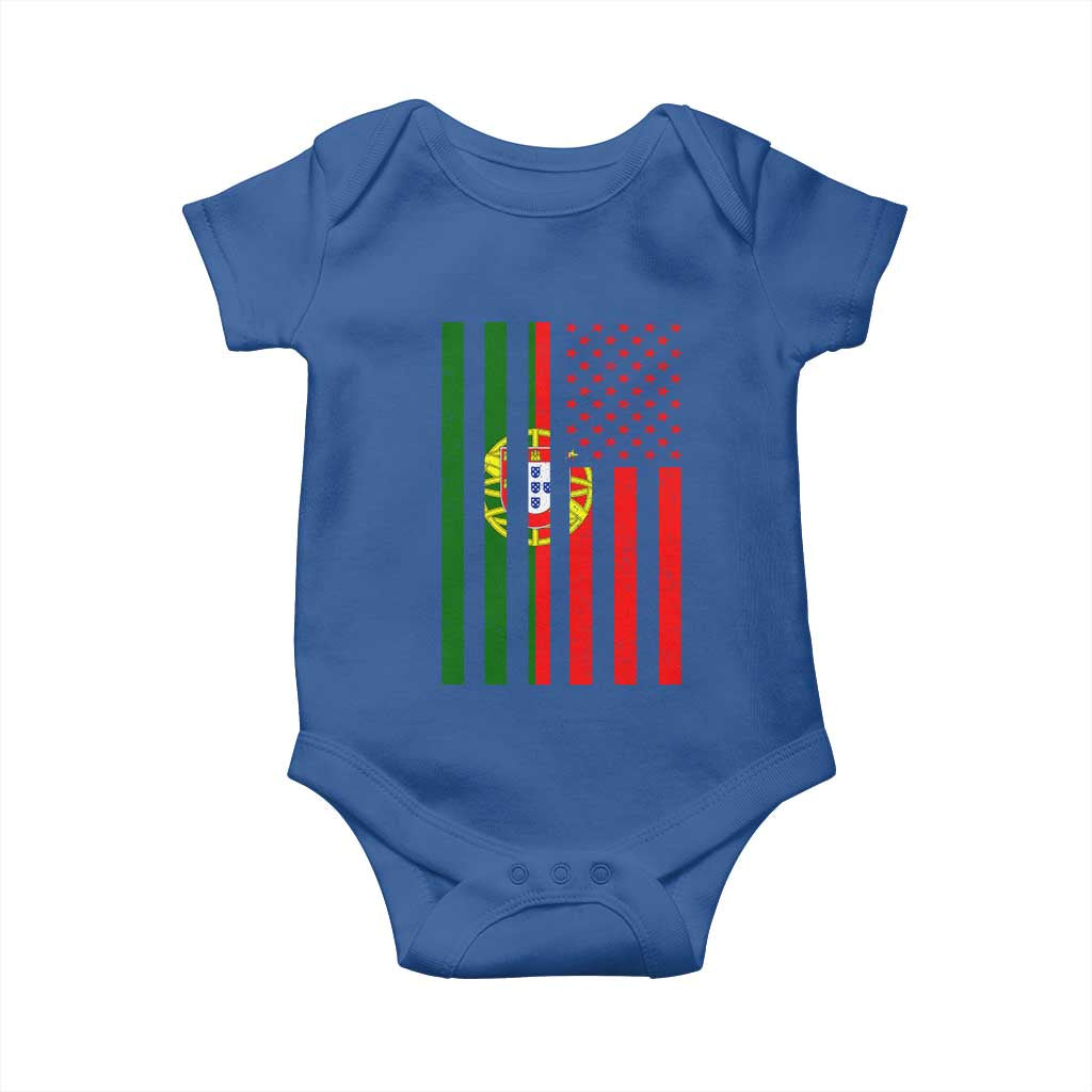 Portuguese Flag Baby Onesie Vintage USA Flag Portugal Pride Gifts - Wonder Print Shop