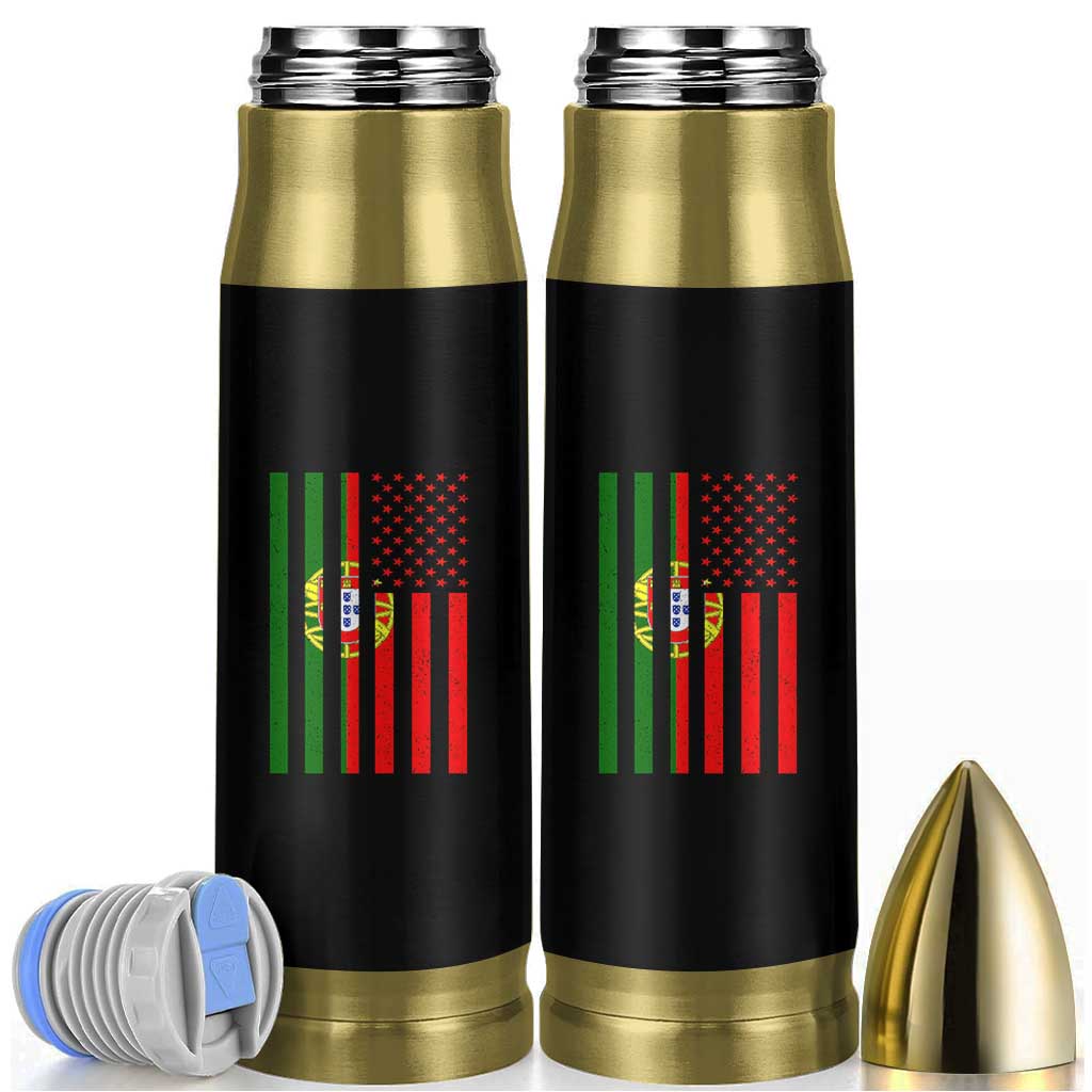 Portuguese Flag Bullet Tumbler Vintage USA Flag Portugal Pride Gifts - Wonder Print Shop