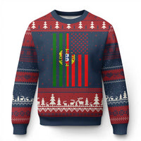 Portuguese Flag Ugly Christmas Sweater Vintage USA Flag Portugal Pride Gifts - Wonder Print Shop