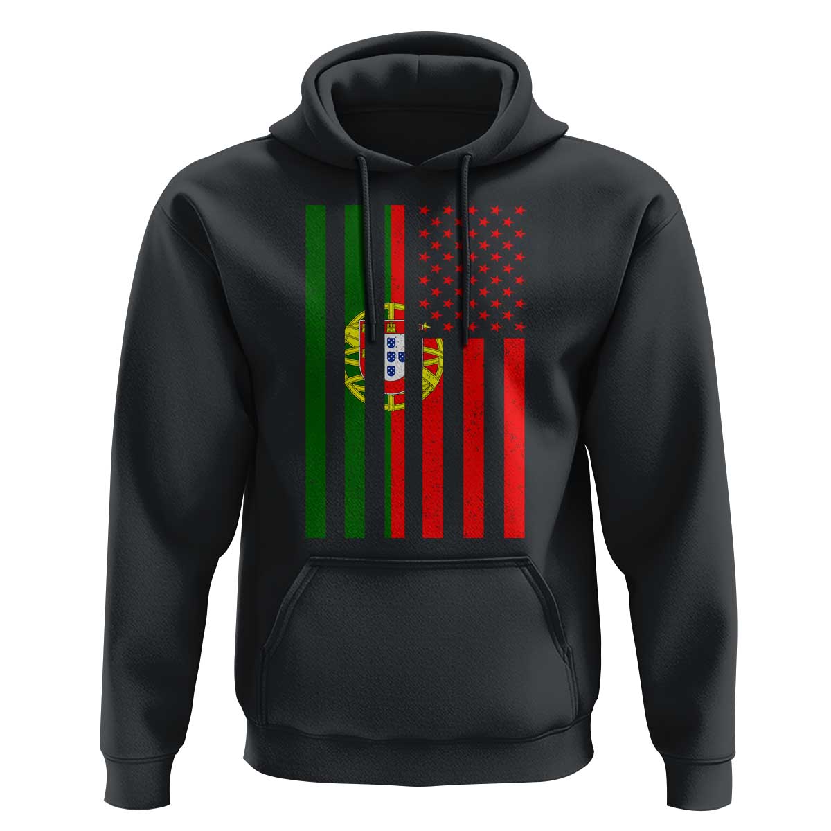 Portuguese Flag Hoodie Vintage USA Flag Portugal Pride Gifts - Wonder Print Shop