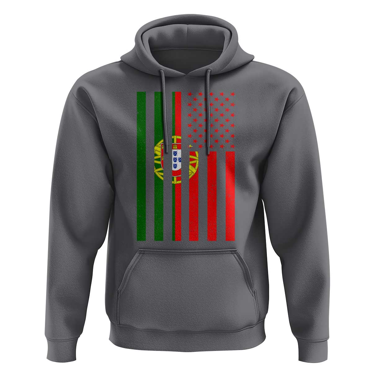 Portuguese Flag Hoodie Vintage USA Flag Portugal Pride Gifts - Wonder Print Shop