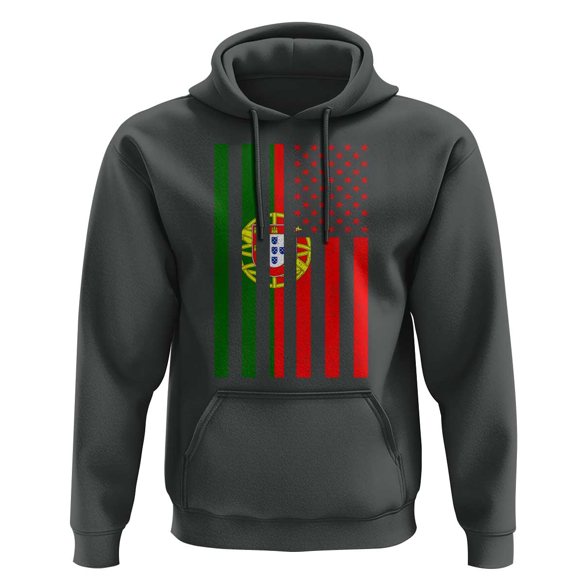 Portuguese Flag Hoodie Vintage USA Flag Portugal Pride Gifts - Wonder Print Shop