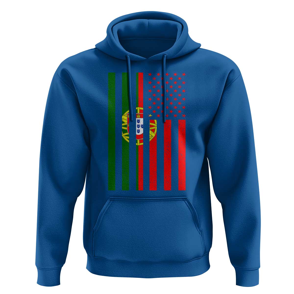 Portuguese Flag Hoodie Vintage USA Flag Portugal Pride Gifts - Wonder Print Shop