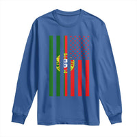 Portuguese Flag Long Sleeve Shirt Vintage USA Flag Portugal Pride Gifts - Wonder Print Shop