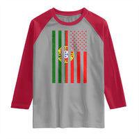 Portuguese Flag Raglan Shirt Vintage USA Flag Portugal Pride Gifts - Wonder Print Shop