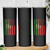 Portuguese Flag Skinny Tumbler Vintage USA Flag Portugal Pride Gifts - Wonder Print Shop