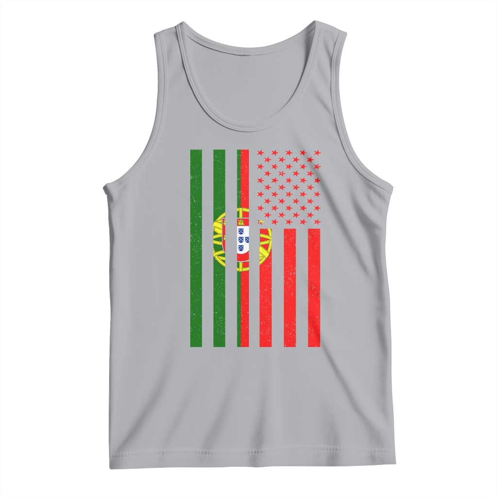 Portuguese Flag Tank Top Vintage USA Flag Portugal Pride Gifts - Wonder Print Shop