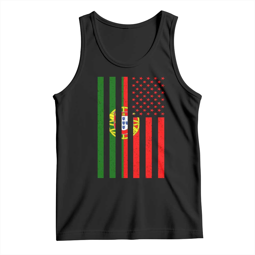 Portuguese Flag Tank Top Vintage USA Flag Portugal Pride Gifts - Wonder Print Shop