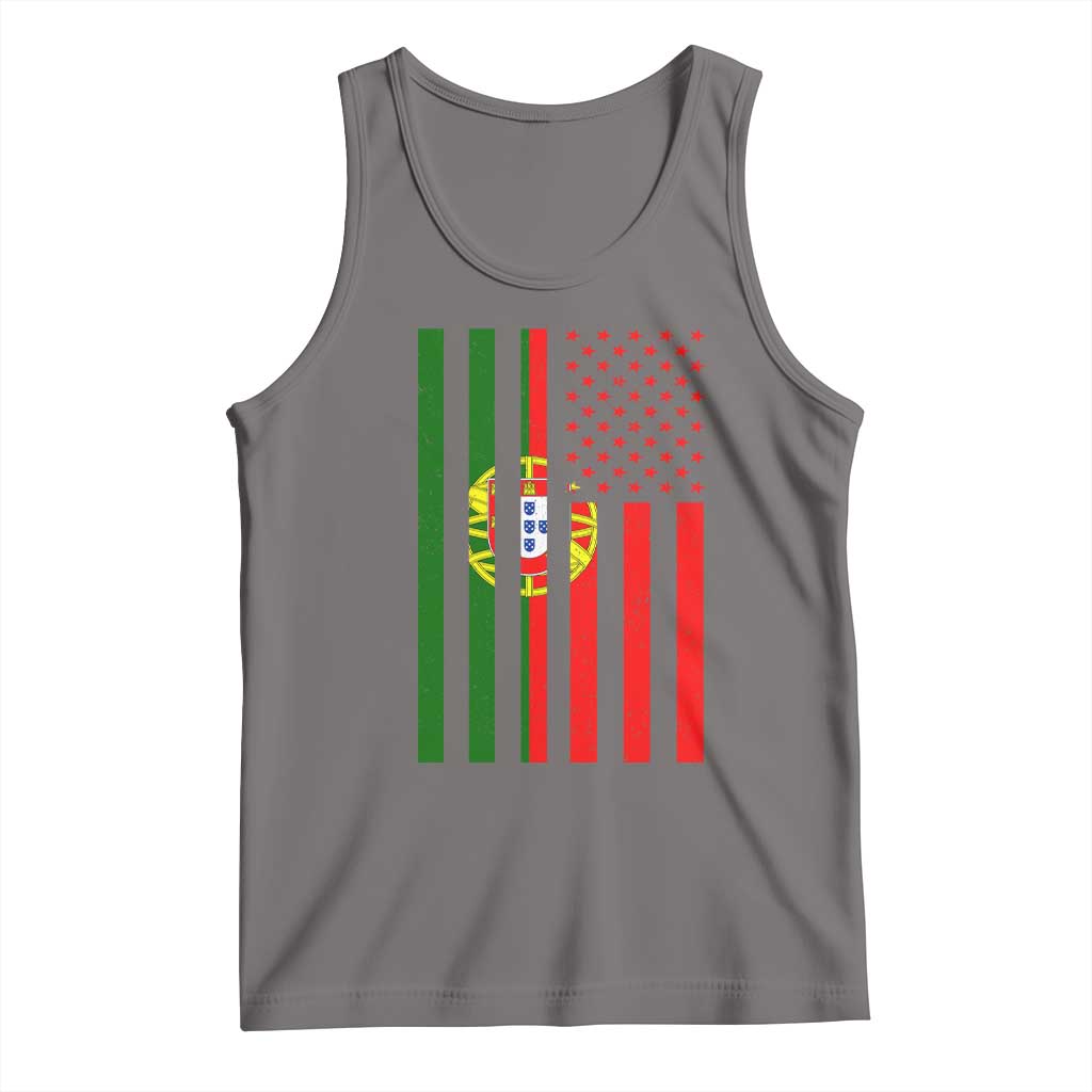 Portuguese Flag Tank Top Vintage USA Flag Portugal Pride Gifts - Wonder Print Shop