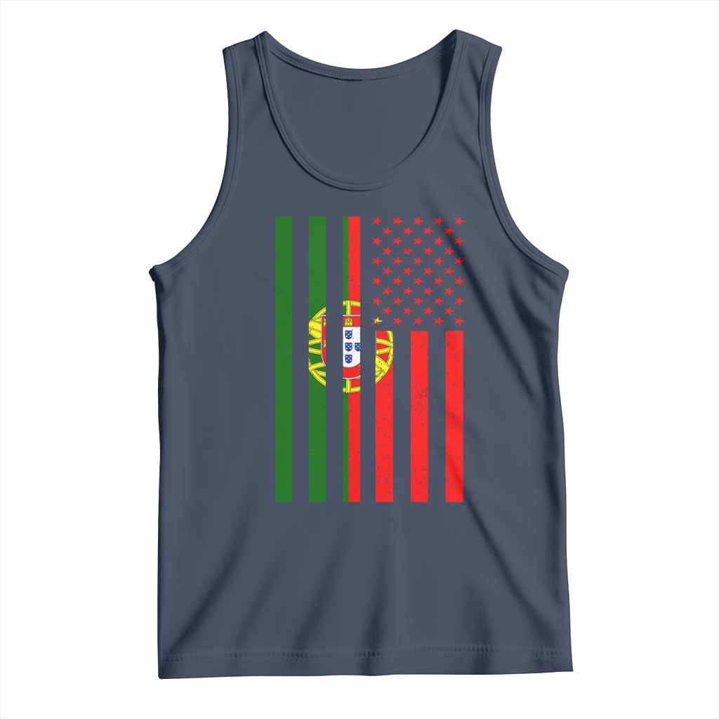 Portuguese Flag Tank Top Vintage USA Flag Portugal Pride Gifts - Wonder Print Shop