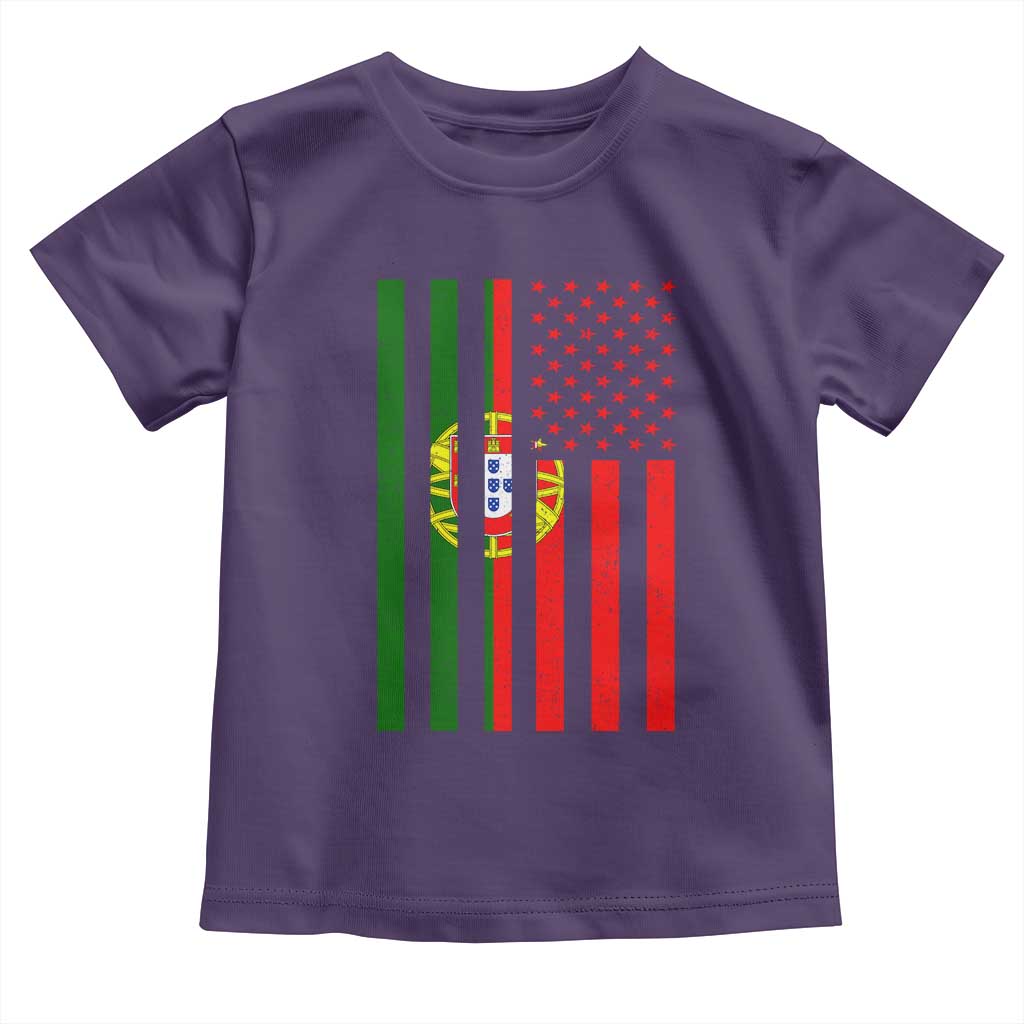 Portuguese Flag Toddler T Shirt Vintage USA Flag Portugal Pride Gifts - Wonder Print Shop