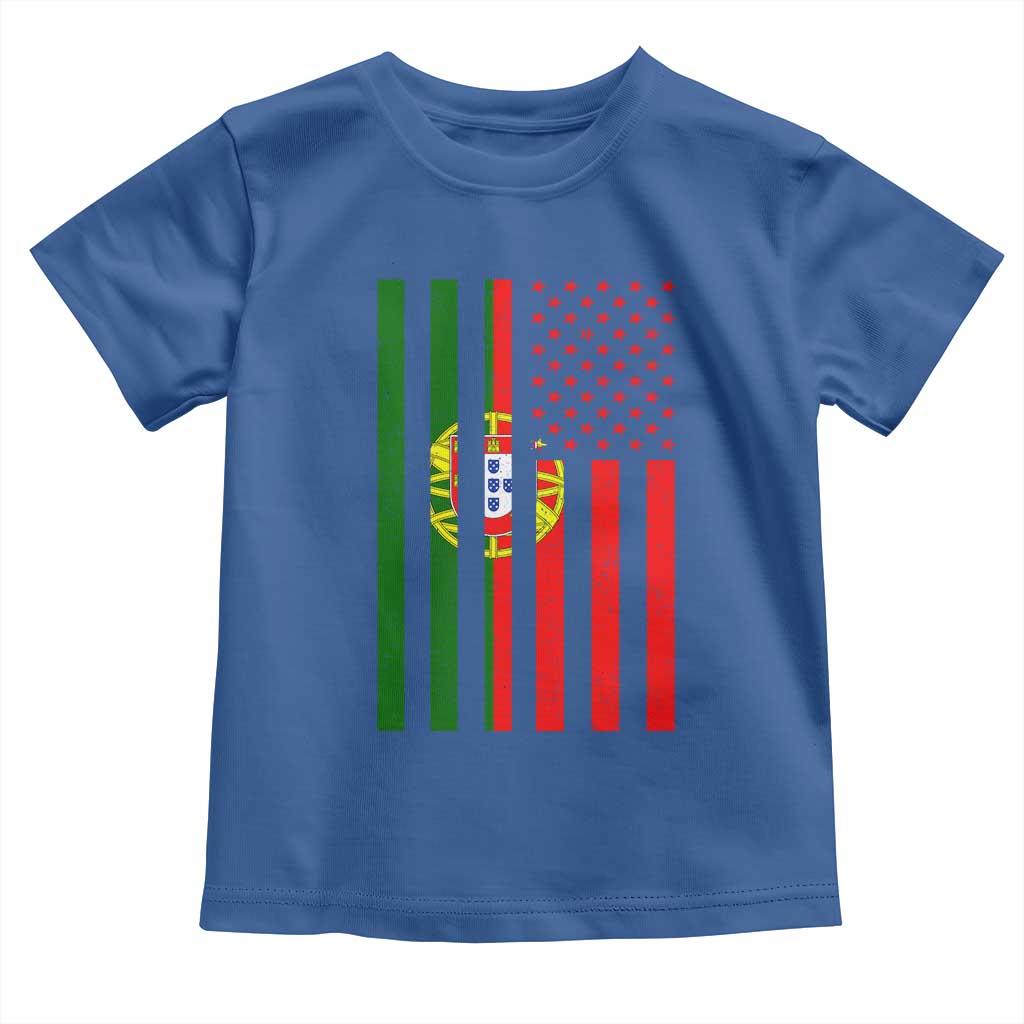 Portuguese Flag Toddler T Shirt Vintage USA Flag Portugal Pride Gifts - Wonder Print Shop