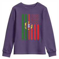 Portuguese Flag Youth Sweatshirt Vintage USA Flag Portugal Pride Gifts - Wonder Print Shop