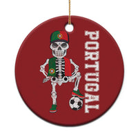 Portugal Soccer Christmas Ornament Skeleton Portuguese Flag Futebol Football Player - Wonder Print Shop
