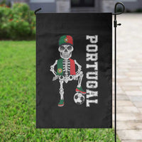 Portugal Soccer Garden Flag Skeleton Portuguese Flag Futebol Football Player - Wonder Print Shop