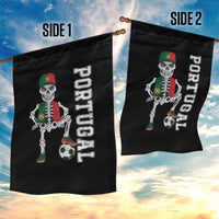 Portugal Soccer Garden Flag Skeleton Portuguese Flag Futebol Football Player - Wonder Print Shop