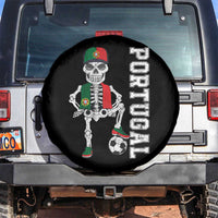 Portugal Soccer Spare Tire Cover Skeleton Portuguese Flag Futebol Football Player - Wonder Print Shop