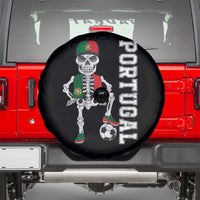 Portugal Soccer Spare Tire Cover Skeleton Portuguese Flag Futebol Football Player - Wonder Print Shop
