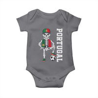 Portugal Soccer Baby Onesie Skeleton Portuguese Flag Futebol Football Player - Wonder Print Shop