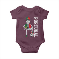 Portugal Soccer Baby Onesie Skeleton Portuguese Flag Futebol Football Player - Wonder Print Shop