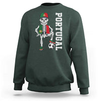 Portugal Soccer Sweatshirt Skeleton Portuguese Flag Futebol Football Player - Wonder Print Shop
