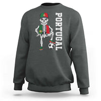 Portugal Soccer Sweatshirt Skeleton Portuguese Flag Futebol Football Player - Wonder Print Shop