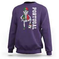 Portugal Soccer Sweatshirt Skeleton Portuguese Flag Futebol Football Player - Wonder Print Shop