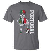 Portugal Soccer T Shirt Skeleton Portuguese Flag Futebol Football Player - Wonder Print Shop