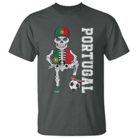 Portugal Soccer T Shirt Skeleton Portuguese Flag Futebol Football Player - Wonder Print Shop