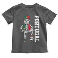 Portugal Soccer Toddler T Shirt Skeleton Portuguese Flag Futebol Football Player - Wonder Print Shop