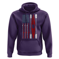 American Flag Kayak Fishing Graphic Hoodie Patriotic Kayaker Fisherman