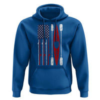 American Flag Kayak Fishing Graphic Hoodie Patriotic Kayaker Fisherman