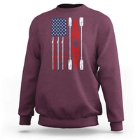 American Flag Kayak Fishing Graphic Sweatshirt Patriotic Kayaker Fisherman