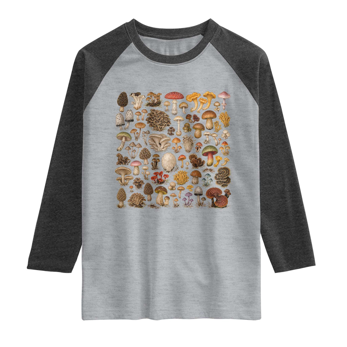 Mushroom Lovers Raglan Shirt Mycology Fungi Foraging Mushroom Whisperer